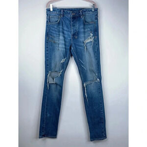 Ksubi Chitch Odyssey Denim Distressed Slim Fit Cotton Japanese Inspired Size 34